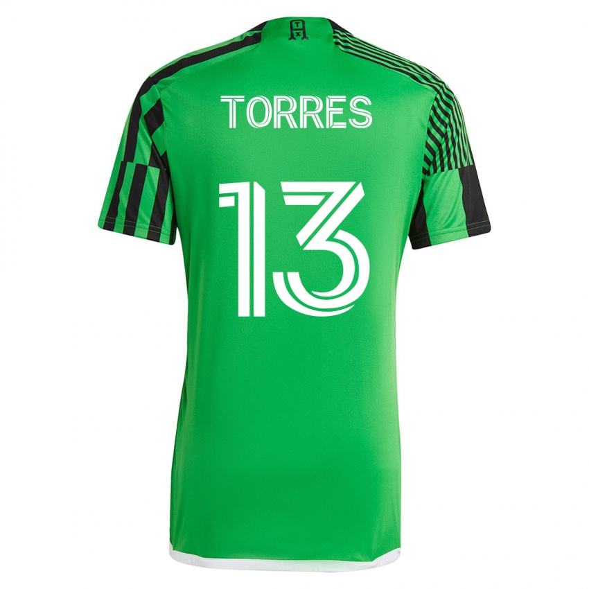 Niño Camiseta Leo Torres #13 Verde Negro 1ª Equipación 2023/24 La Camisa México