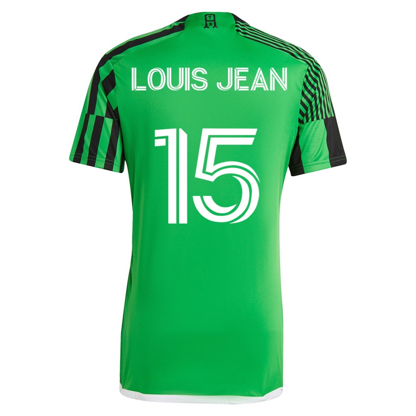 Niño Camiseta Steeve Louis-Jean #15 Verde Negro 1ª Equipación 2023/24 La Camisa México