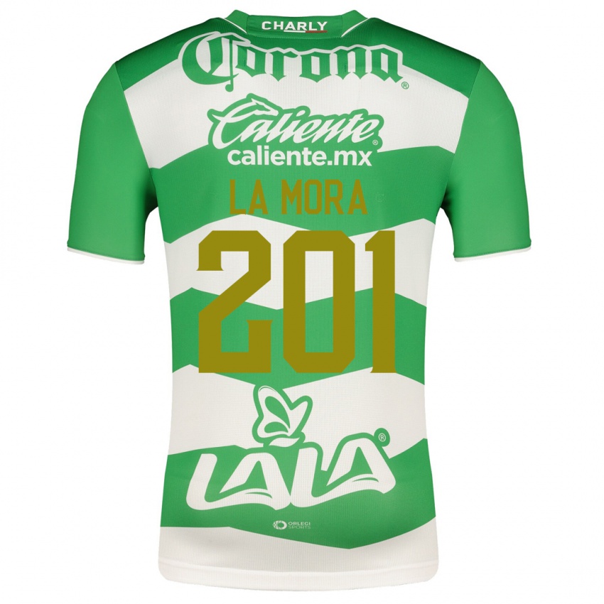 Niño Camiseta Luis De La Mora #201 Verde 1ª Equipación 2023/24 La Camisa México