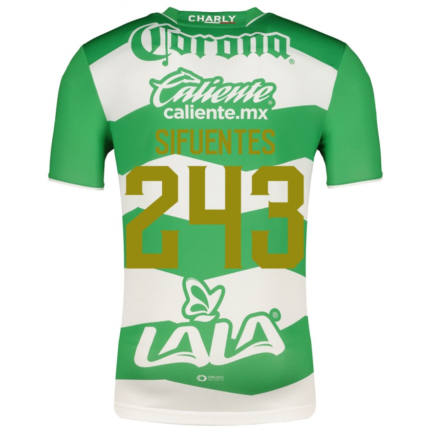 Niño Camiseta José Sifuentes #243 Verde 1ª Equipación 2023/24 La Camisa México