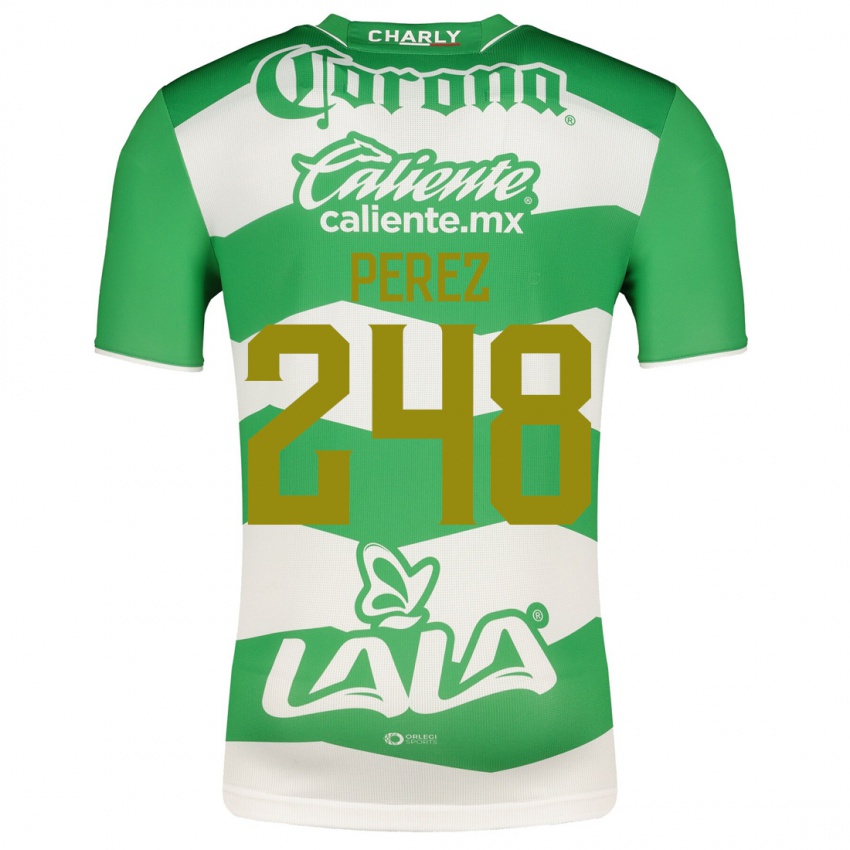 Niño Camiseta Jonathan Pérez #248 Verde 1ª Equipación 2023/24 La Camisa México