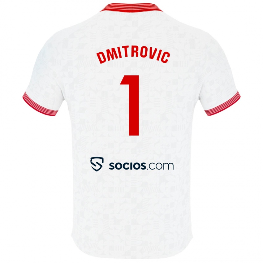 Niño Camiseta Marko Dmitrović #1 Blanco 1ª Equipación 2023/24 La Camisa México