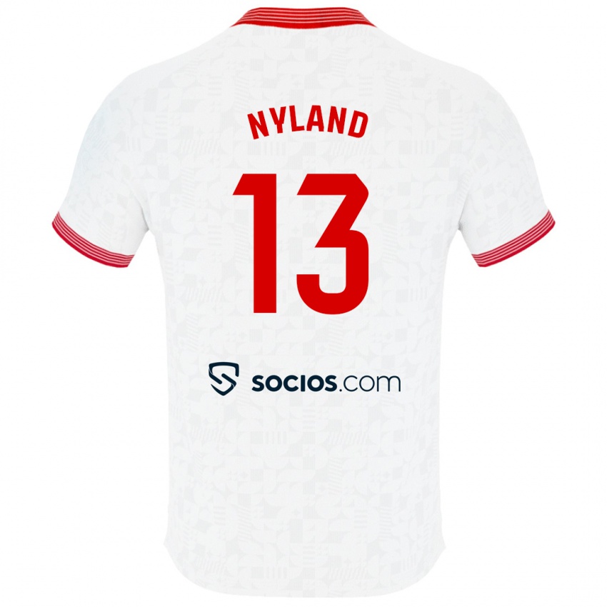 Niño Camiseta Ørjan Nyland #13 Blanco 1ª Equipación 2023/24 La Camisa México