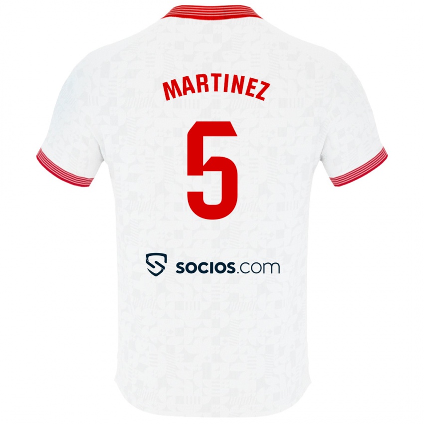 Niño Camiseta Sergio Martínez #5 Blanco 1ª Equipación 2023/24 La Camisa México