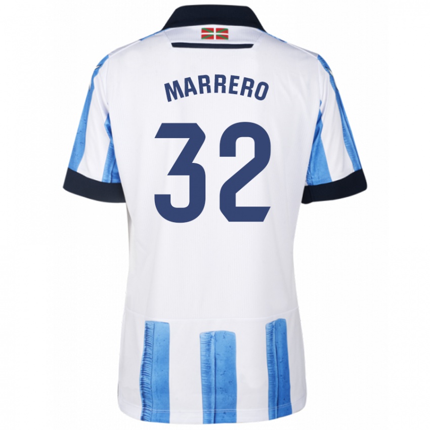 Niño Camiseta Unai Marrero #32 Azul Blanco 1ª Equipación 2023/24 La Camisa México