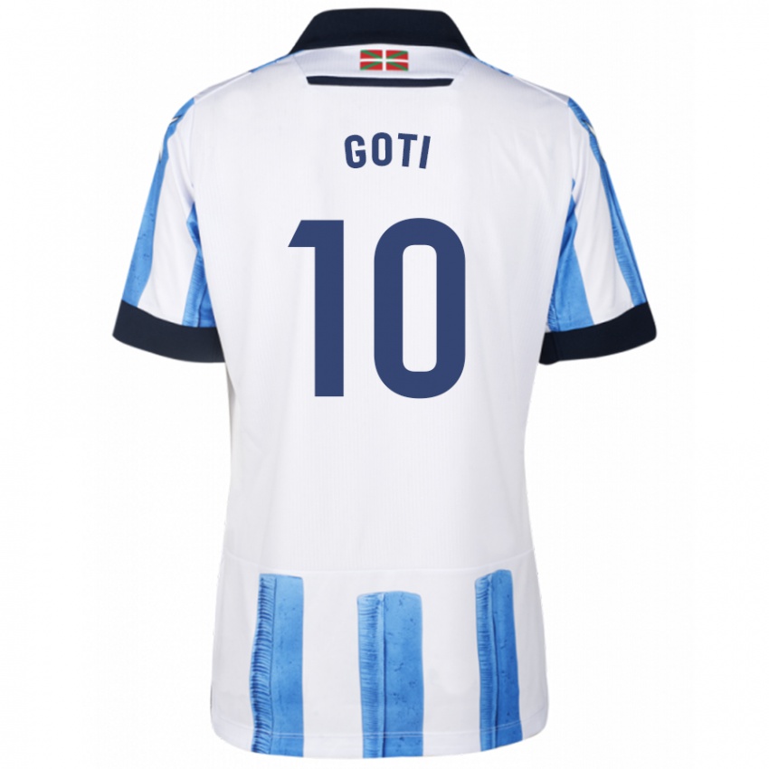 Niño Camiseta Mikel Goti #10 Azul Blanco 1ª Equipación 2023/24 La Camisa México