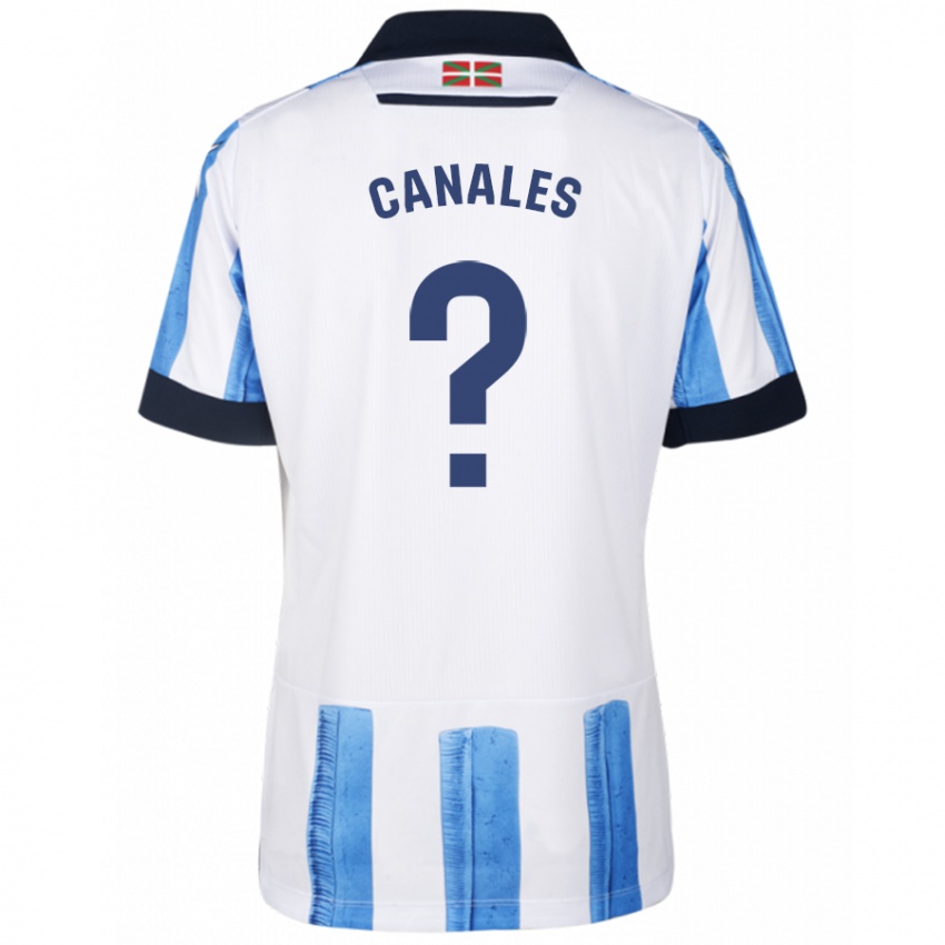 Niño Camiseta Cristian Canales #0 Azul Blanco 1ª Equipación 2023/24 La Camisa México