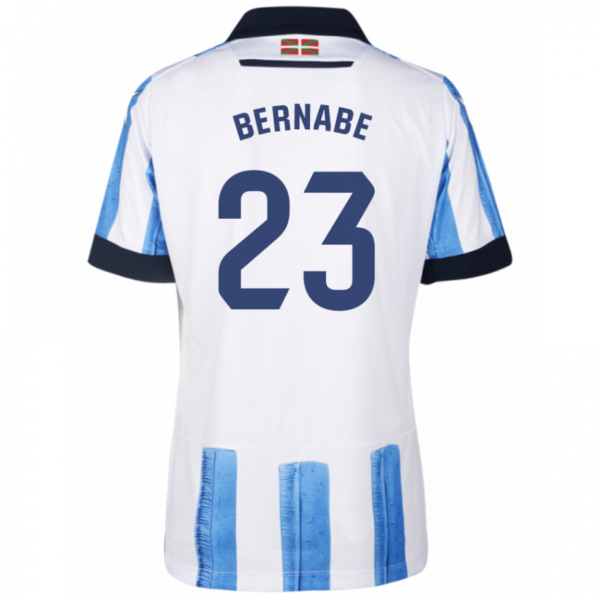 Niño Camiseta Alejandra Bernabé De Santiago #23 Azul Blanco 1ª Equipación 2023/24 La Camisa México