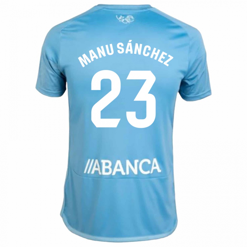 Niño Camiseta Manu Sanchez #23 Azul 1ª Equipación 2023/24 La Camisa México