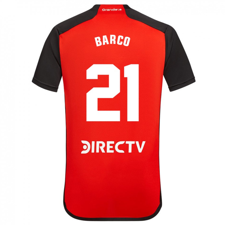 Niño Camiseta Esequiel Barco #21 Rojo 2ª Equipación 2023/24 La Camisa México