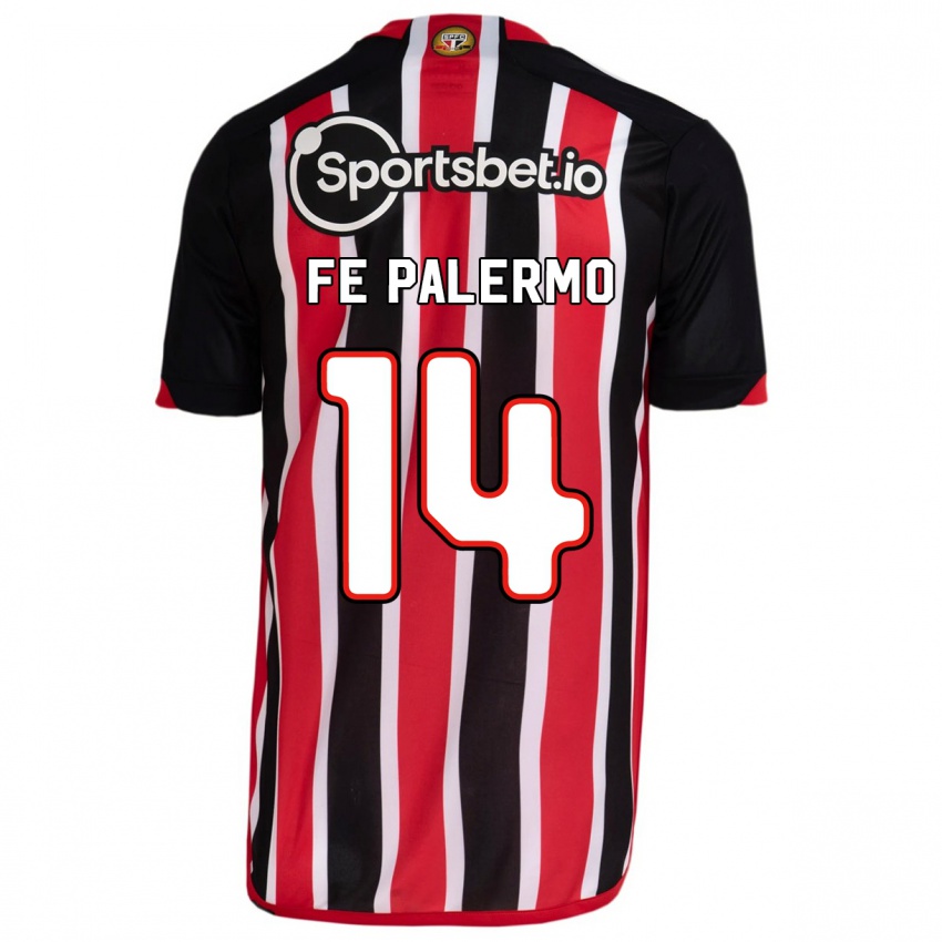 Niño Camiseta Fe Palermo #14 Azul Rojo 2ª Equipación 2023/24 La Camisa México