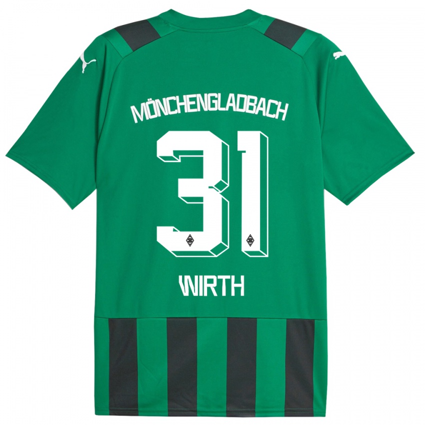 Niño Camiseta Linus Wirth #31 Verde Negro 2ª Equipación 2023/24 La Camisa México