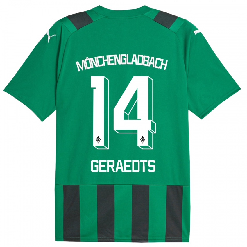 Niño Camiseta Kelsey Geraedts #14 Verde Negro 2ª Equipación 2023/24 La Camisa México