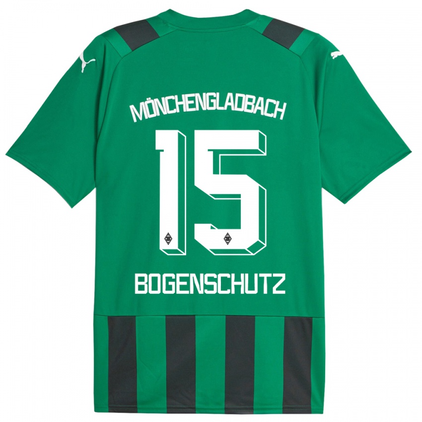 Niño Camiseta Kerstin Bogenschutz #15 Verde Negro 2ª Equipación 2023/24 La Camisa México
