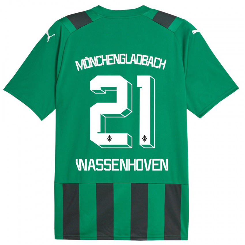 Niño Camiseta Michelle Wassenhoven #21 Verde Negro 2ª Equipación 2023/24 La Camisa México
