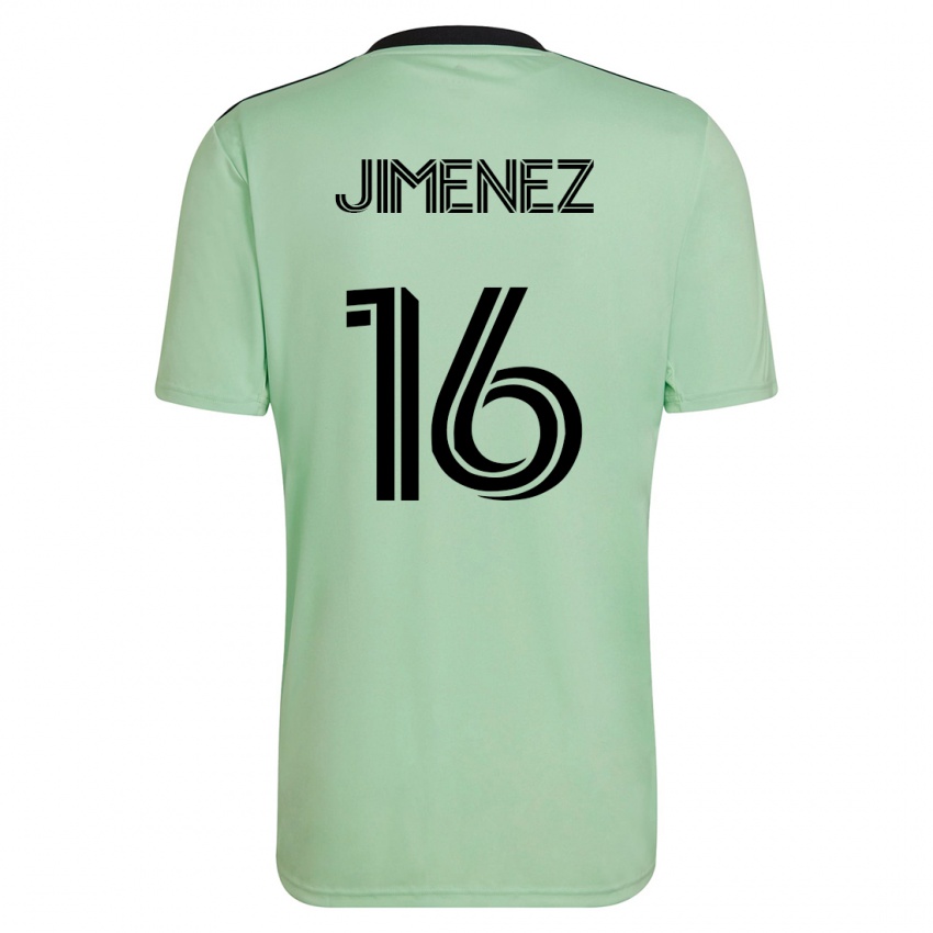 Niño Camiseta Héctor Jiménez #16 Verde Claro 2ª Equipación 2023/24 La Camisa México