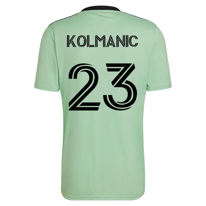 Niño Camiseta Zan Kolmanic #23 Verde Claro 2ª Equipación 2023/24 La Camisa México