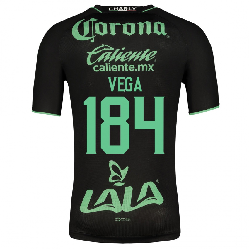 Niño Camiseta Luis Vega #184 Negro 2ª Equipación 2023/24 La Camisa México