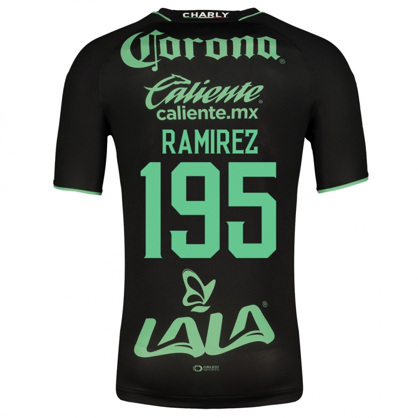 Niño Camiseta Jesús Ramírez #195 Negro 2ª Equipación 2023/24 La Camisa México