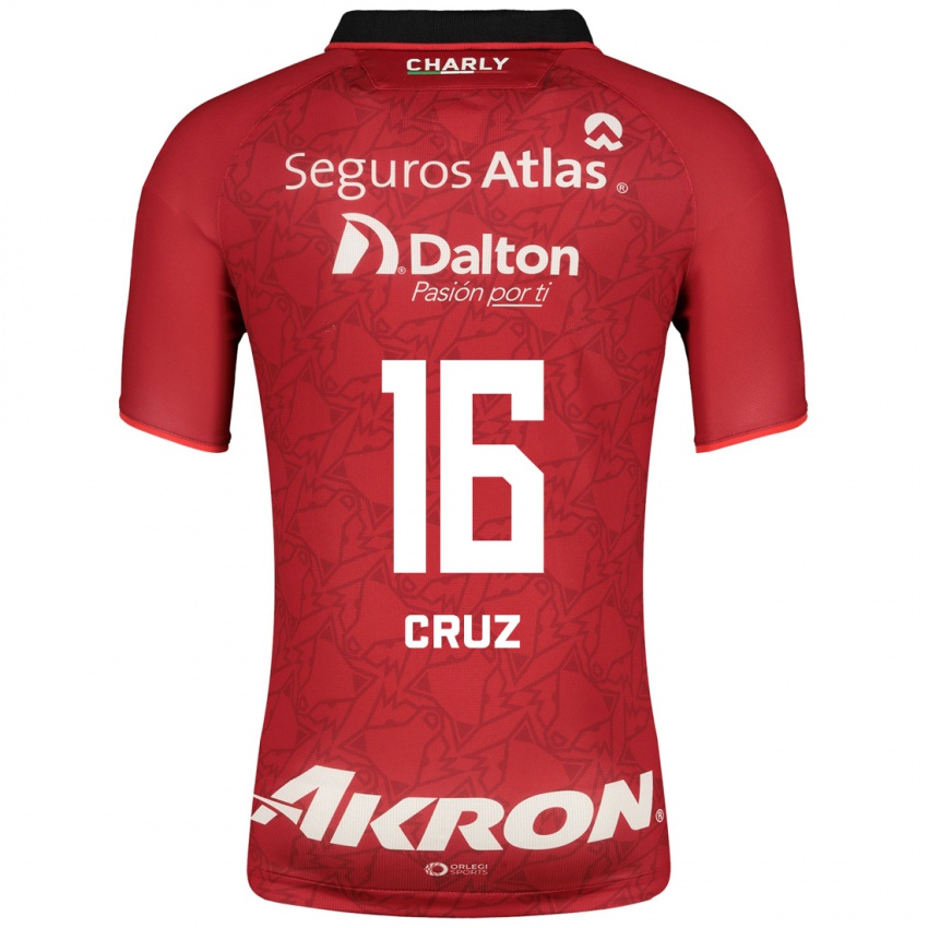 Niño Camiseta Daniela Cruz #16 Rojo 2ª Equipación 2023/24 La Camisa México