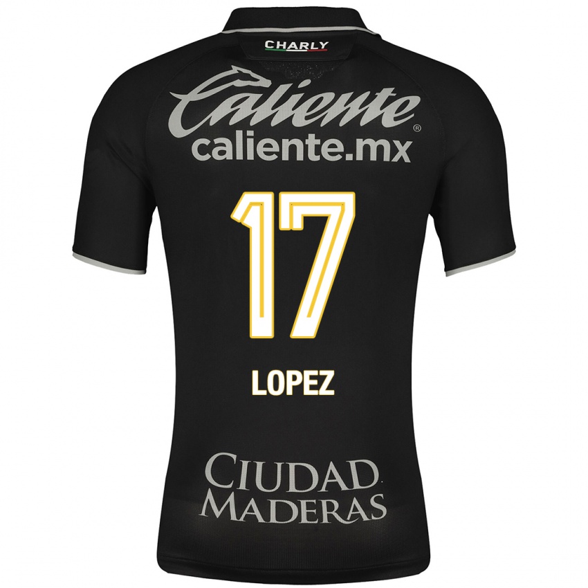 Niño Camiseta Nicolás López #17 Negro 2ª Equipación 2023/24 La Camisa México