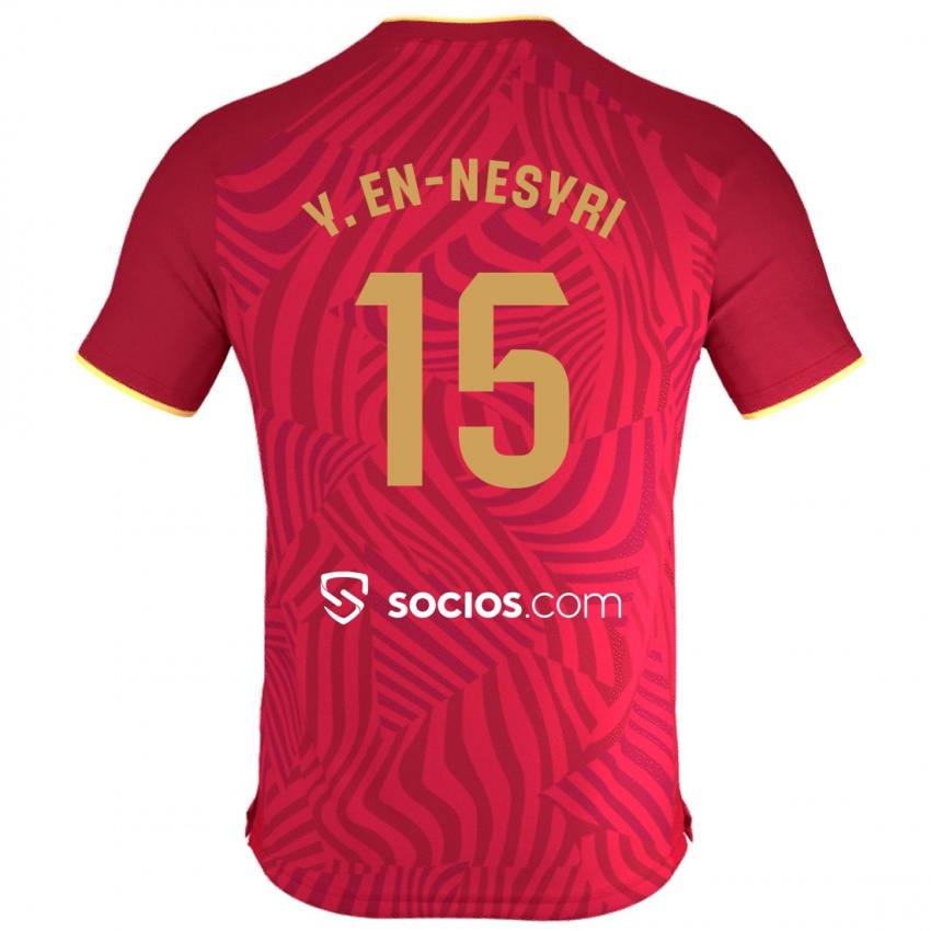 Niño Camiseta Youssef En-Nesyri #15 Rojo 2ª Equipación 2023/24 La Camisa México