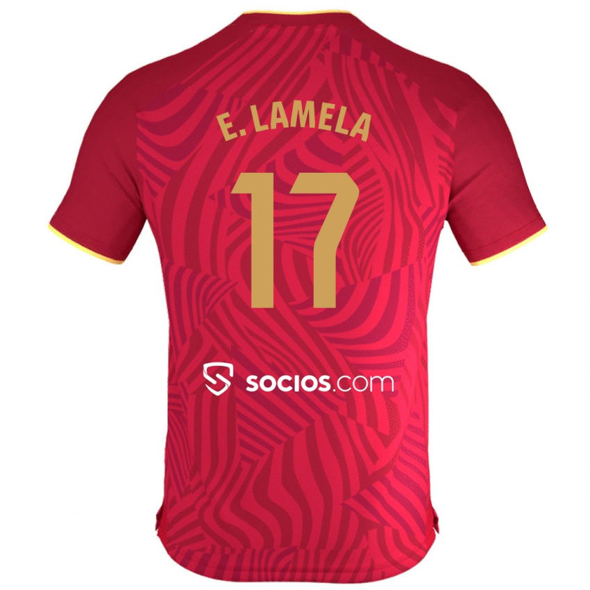 Niño Camiseta Erik Lamela #17 Rojo 2ª Equipación 2023/24 La Camisa México
