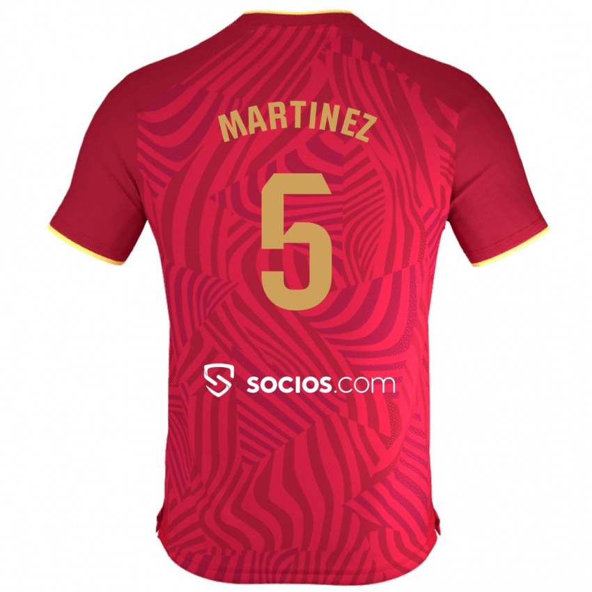 Niño Camiseta Sergio Martínez #5 Rojo 2ª Equipación 2023/24 La Camisa México