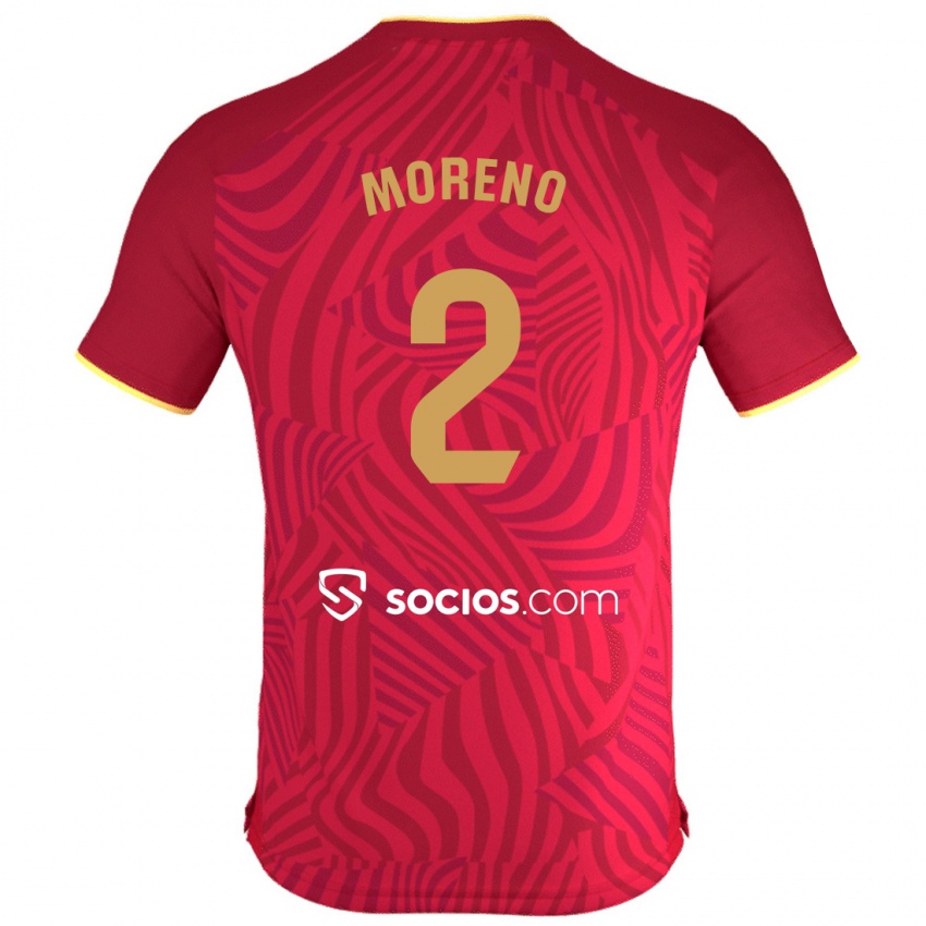 Niño Camiseta Jorge Moreno #2 Rojo 2ª Equipación 2023/24 La Camisa México