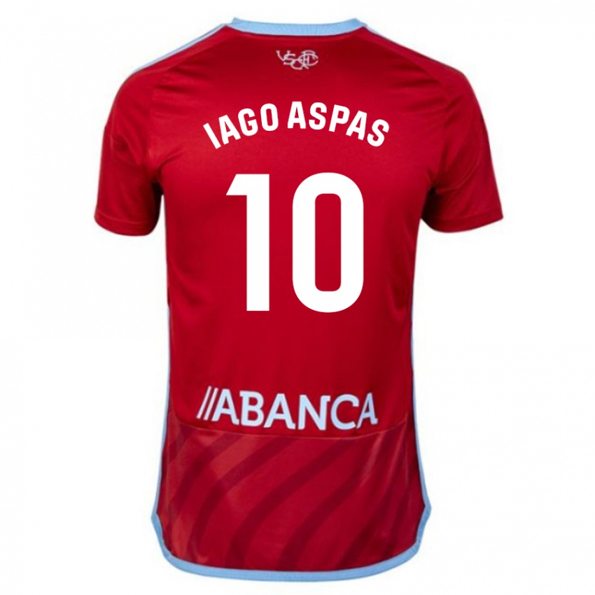 Niño Camiseta Iago Aspas #10 Rojo 2ª Equipación 2023/24 La Camisa México