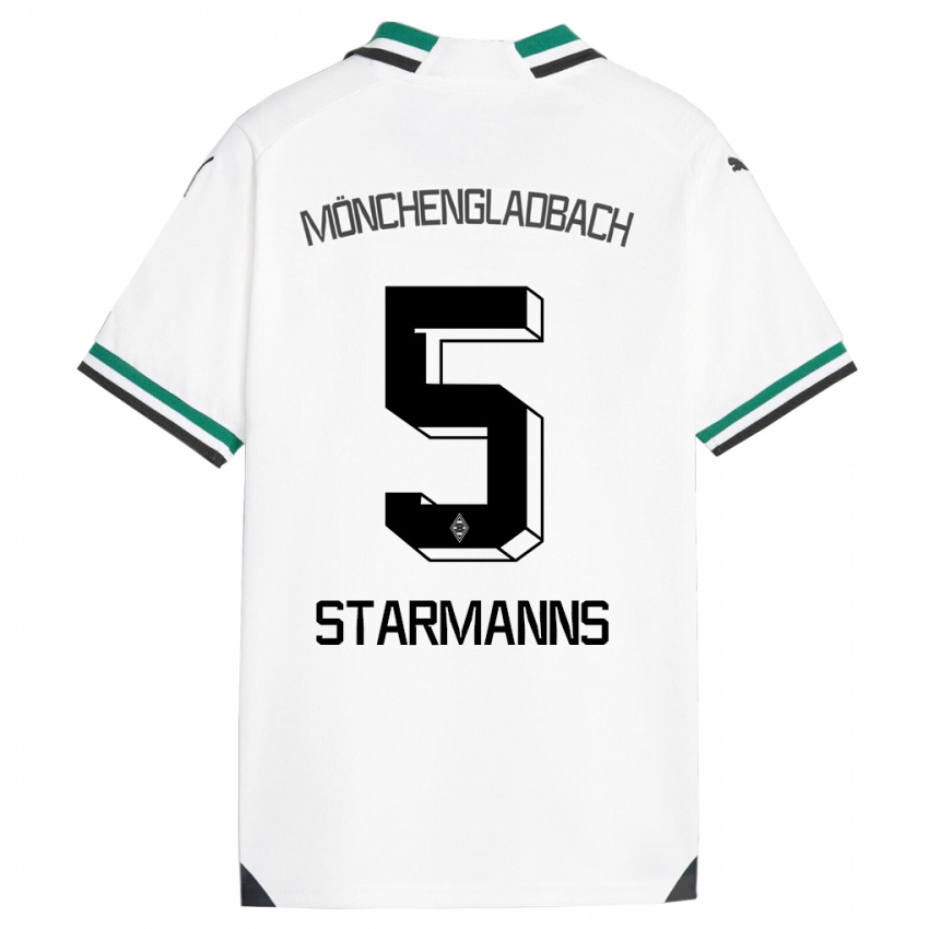 Hombre Camiseta Sandra Starmanns #5 Blanco Verde 1ª Equipación 2023/24 La Camisa México