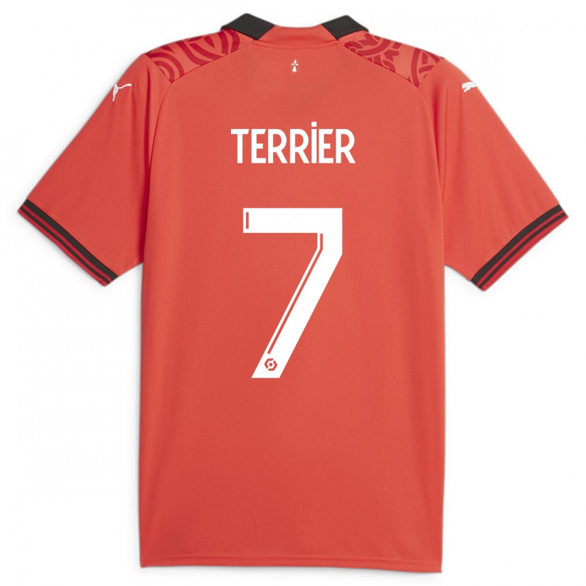 Hombre Camiseta Martin Terrier #7 Rojo 1ª Equipación 2023/24 La Camisa México