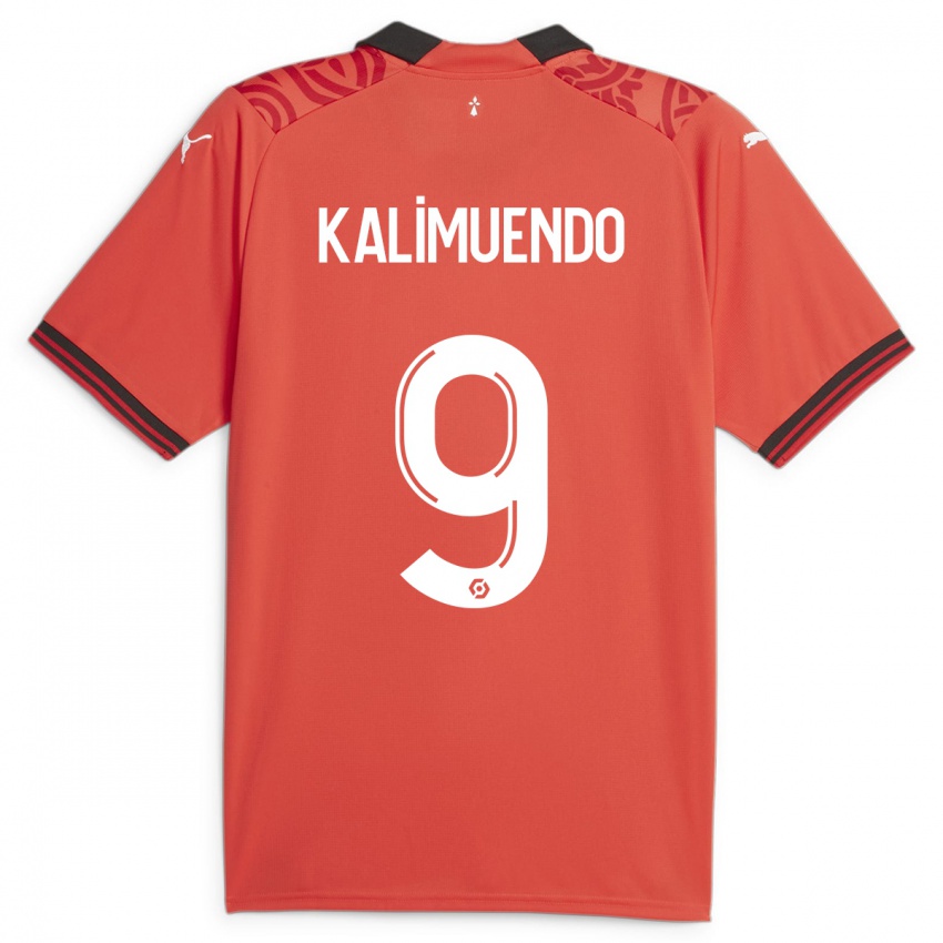 Hombre Camiseta Arnaud Kalimuendo #9 Rojo 1ª Equipación 2023/24 La Camisa México