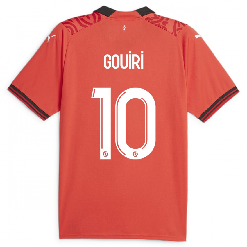 Hombre Camiseta Amine Gouiri #10 Rojo 1ª Equipación 2023/24 La Camisa México