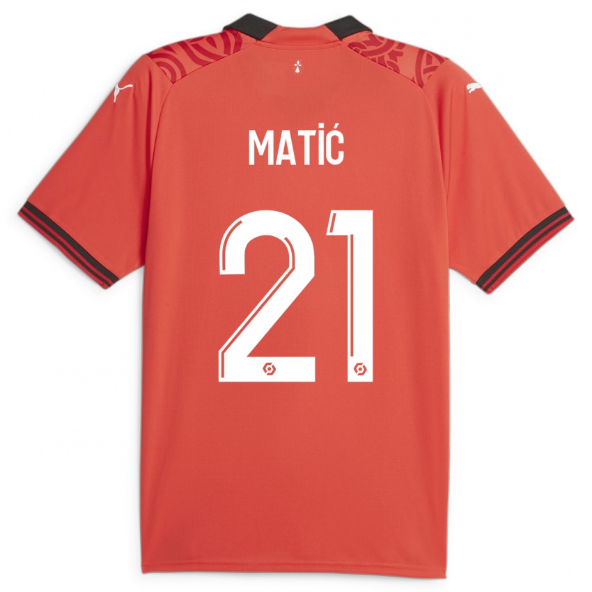Hombre Camiseta Nemanja Matic #21 Rojo 1ª Equipación 2023/24 La Camisa México