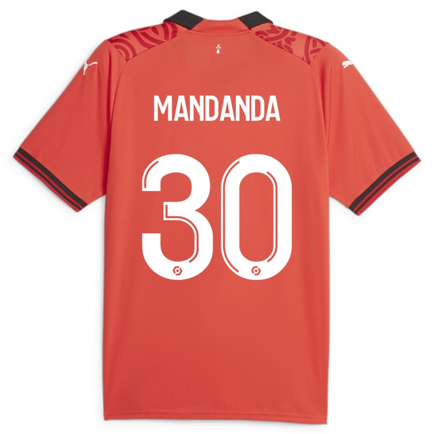 Hombre Camiseta Steve Mandanda #30 Rojo 1ª Equipación 2023/24 La Camisa México