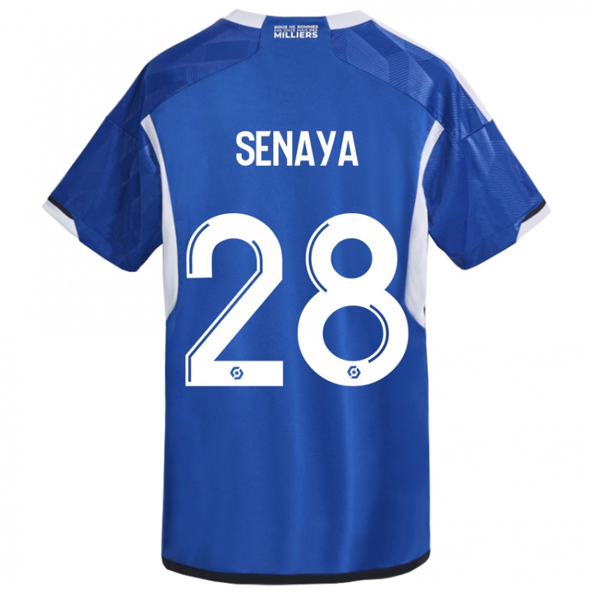 Hombre Camiseta Marvin Senaya #28 Azul 1ª Equipación 2023/24 La Camisa México