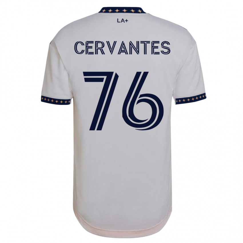 Hombre Camiseta Aaron Cervantes #76 Blanco 1ª Equipación 2023/24 La Camisa México