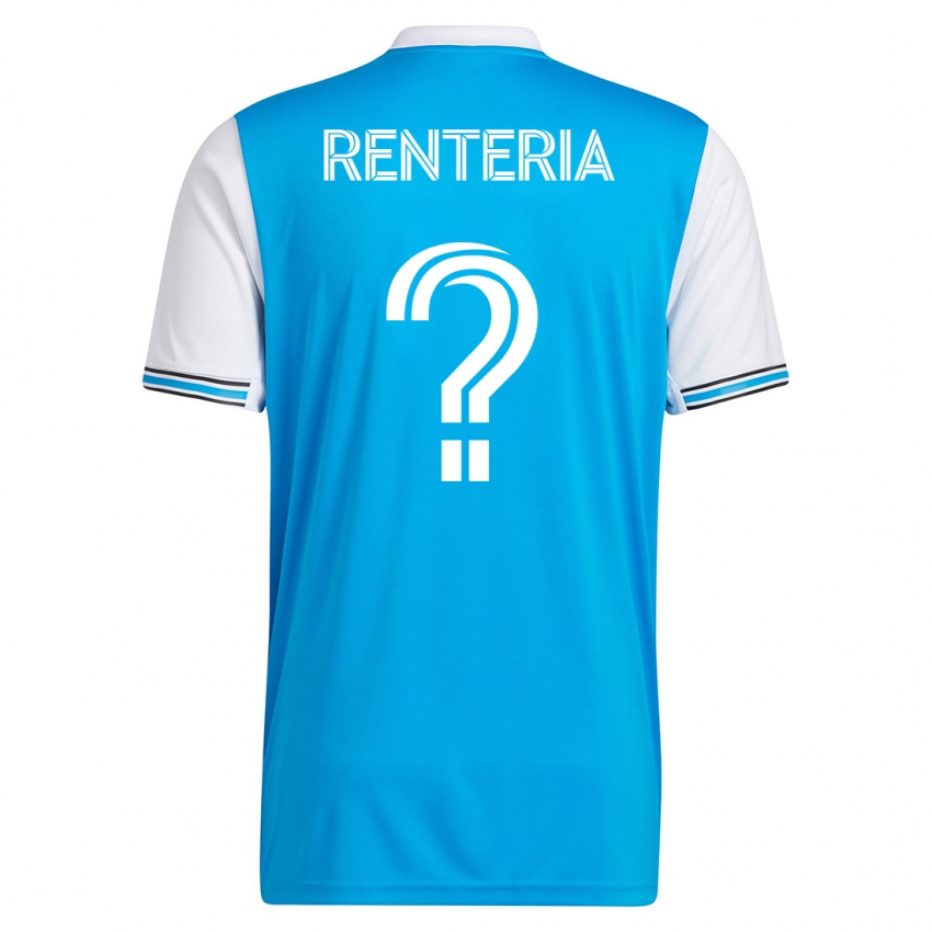 Hombre Camiseta Adrian Renteria #0 Azul 1ª Equipación 2023/24 La Camisa México