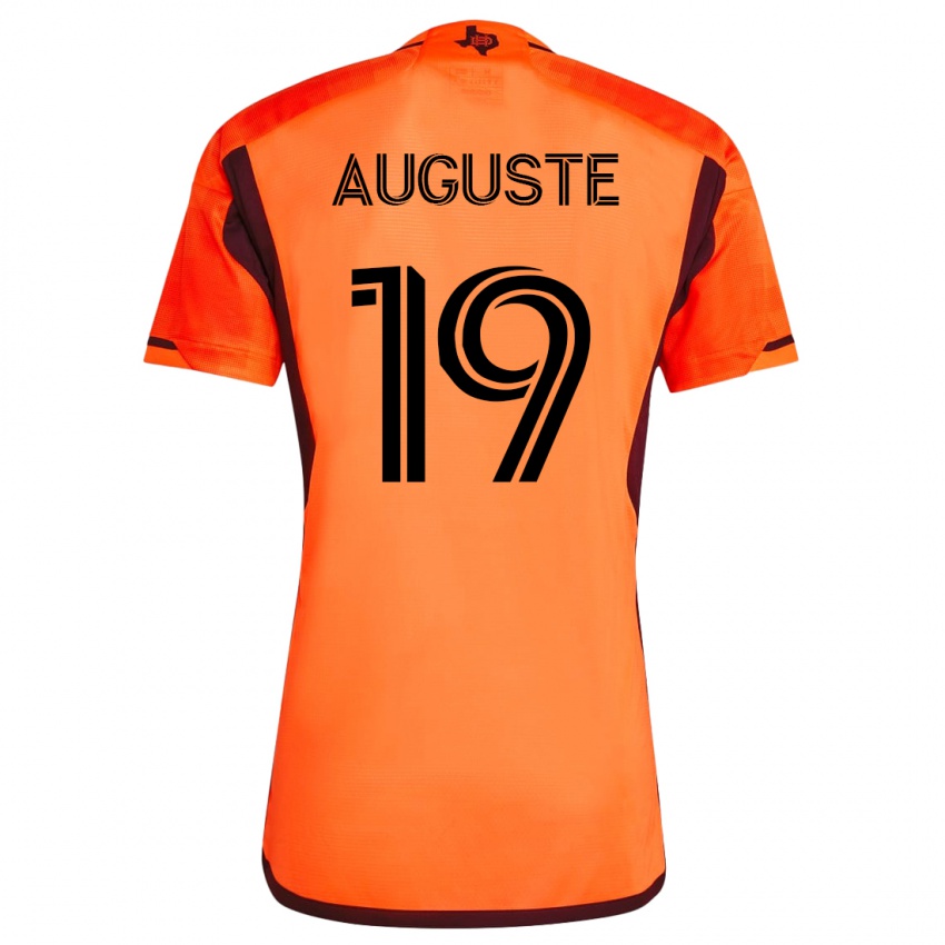 Hombre Camiseta Charles Auguste #19 Naranja 1ª Equipación 2023/24 La Camisa México