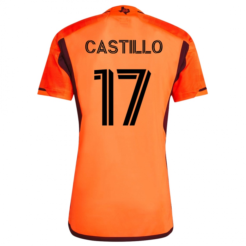 Hombre Camiseta Joyner Castillo #17 Naranja 1ª Equipación 2023/24 La Camisa México