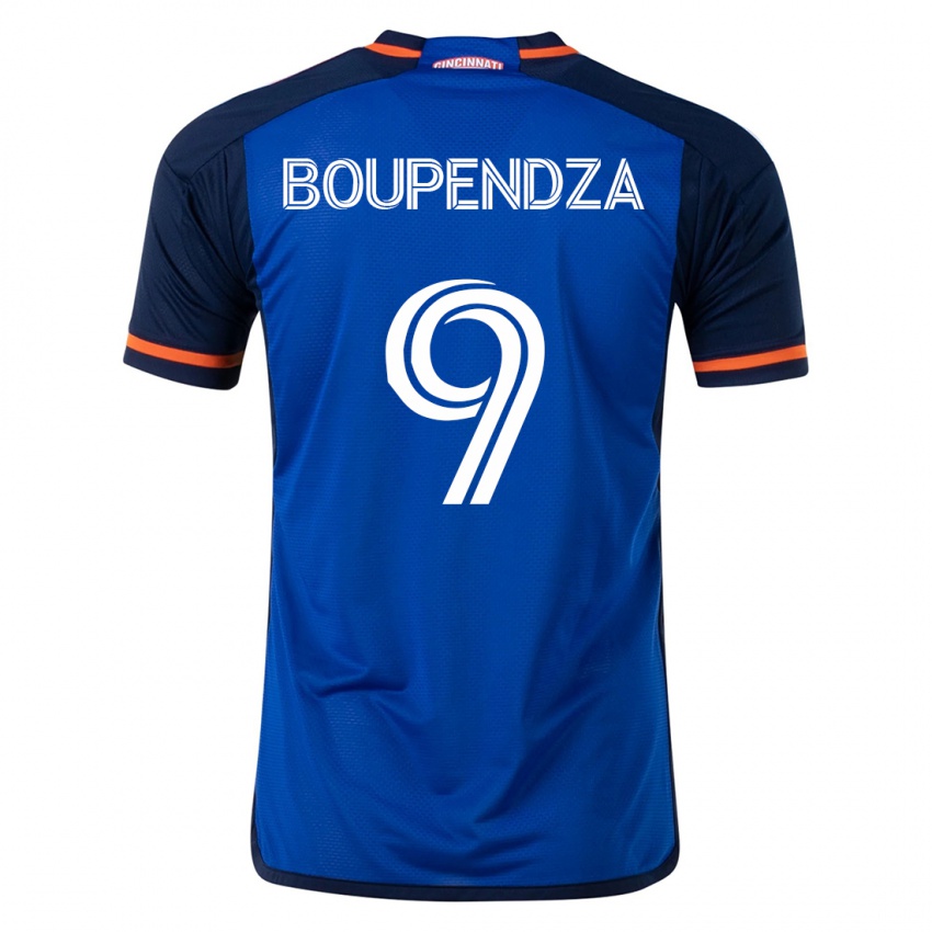 Hombre Camiseta Aaron Boupendza #9 Azul 1ª Equipación 2023/24 La Camisa México