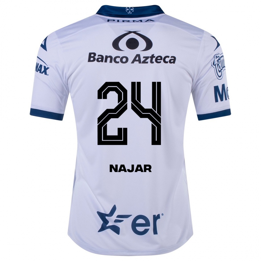 Hombre Camiseta Ivonne Najar #24 Blanco 1ª Equipación 2023/24 La Camisa México