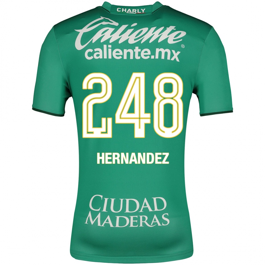 Hombre Camiseta Fernando Hernández #248 Verde 1ª Equipación 2023/24 La Camisa México