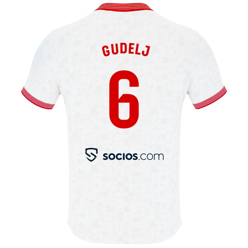 Hombre Camiseta Nemanja Gudelj #6 Blanco 1ª Equipación 2023/24 La Camisa México