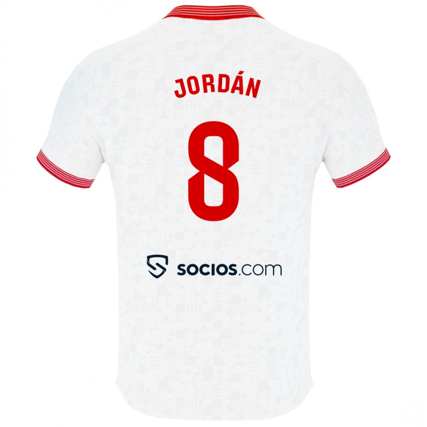 Hombre Camiseta Joan Jordán #8 Blanco 1ª Equipación 2023/24 La Camisa México