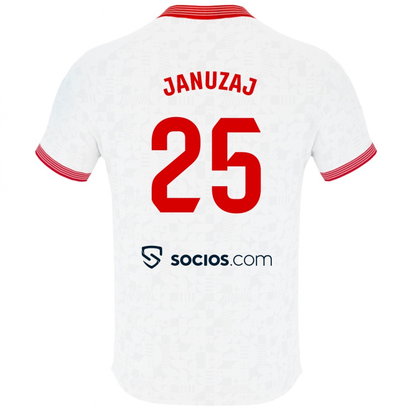 Hombre Camiseta Adnan Januzaj #25 Blanco 1ª Equipación 2023/24 La Camisa México
