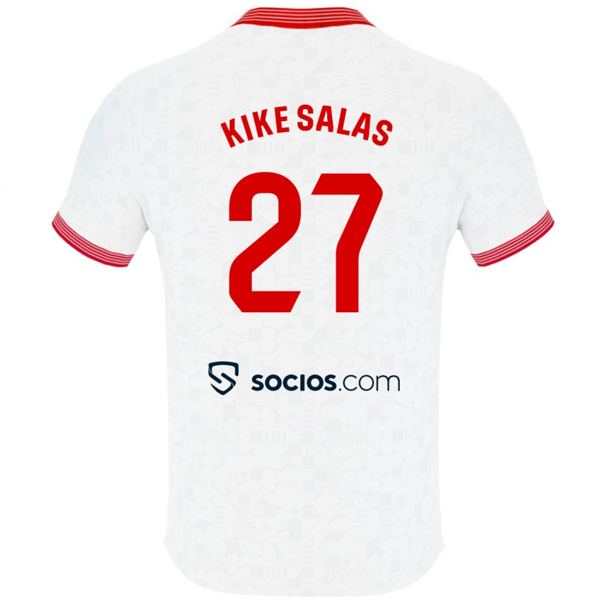Hombre Camiseta Kike Salas #27 Blanco 1ª Equipación 2023/24 La Camisa México
