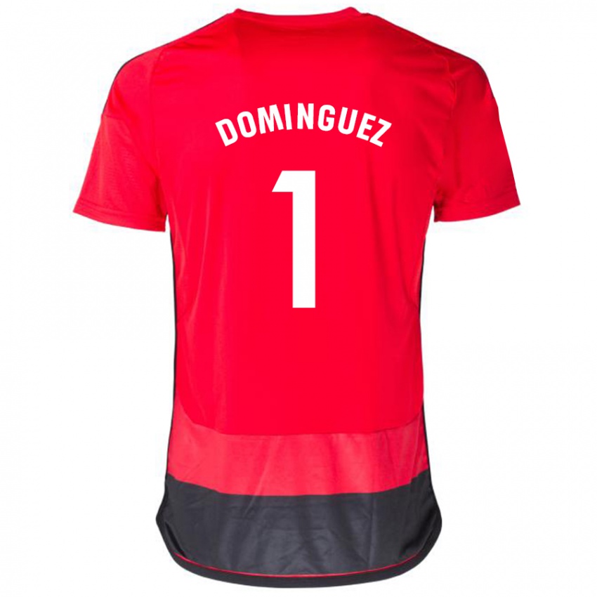 Hombre Camiseta Iago Domínguez #1 Negro Rojo 1ª Equipación 2023/24 La Camisa México