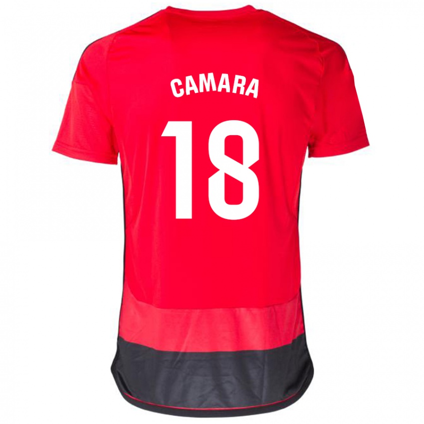 Hombre Camiseta Aaron Cámara #18 Negro Rojo 1ª Equipación 2023/24 La Camisa México